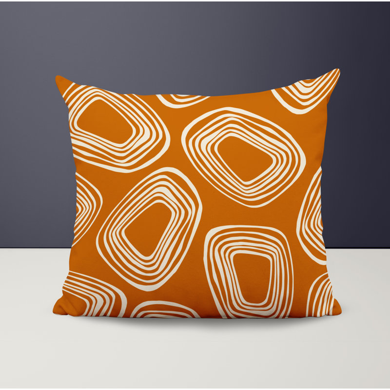Housse et insert de coussin décoratif en polyester, L 15 po x H 15 po, Orange
