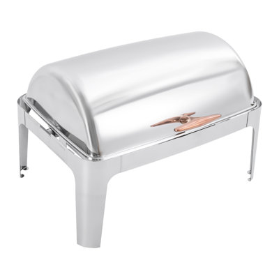 Décoration de buffet rectangulaire en acier inoxydable 2,4 gallons