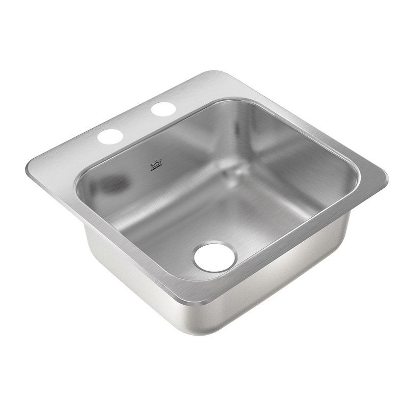 Évier de cuisine encastrable l 15 po x l 15 po en acier inoxydable Creemore