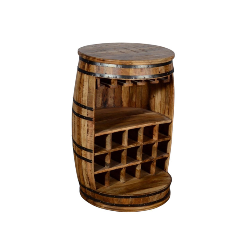 Andren Solid Wood Wine Bottle Rack Brown