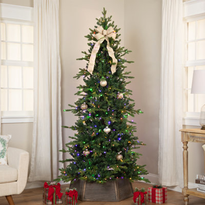 Une vraie touche? Arbre de Noël artificiel pin pré-éclairé Breckenridge IPT - DEL bicolore