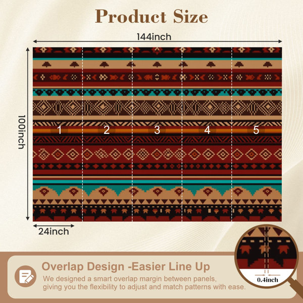 Red Barrel Studio Peel and Stick Wallpaper Bohemian Tribal Geometric ...