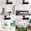 23 Inch Bedroom Ceiling Fan With 3 Abs Blades Remote Control Dc Motor Black With 18W Led Light