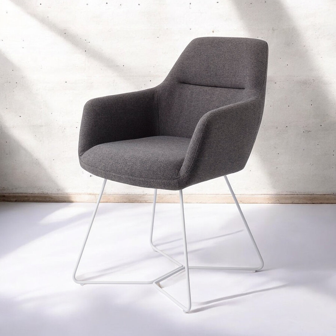 Dawnell Polyester Upholstered Metal Armchair