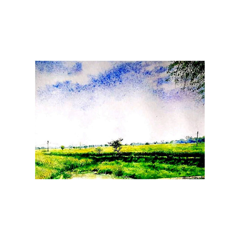 Plante ondulée | Aquarelle sur papier | Par Dipa Talukder