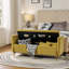 Banc rembourré avec rangement à compartiments et coussins décoratifs l 56 po Aristides-188117298
