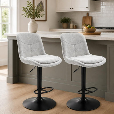 Tabouret de bar avec dossier ergonomique, chaise de bar pour comptoir de cuisine