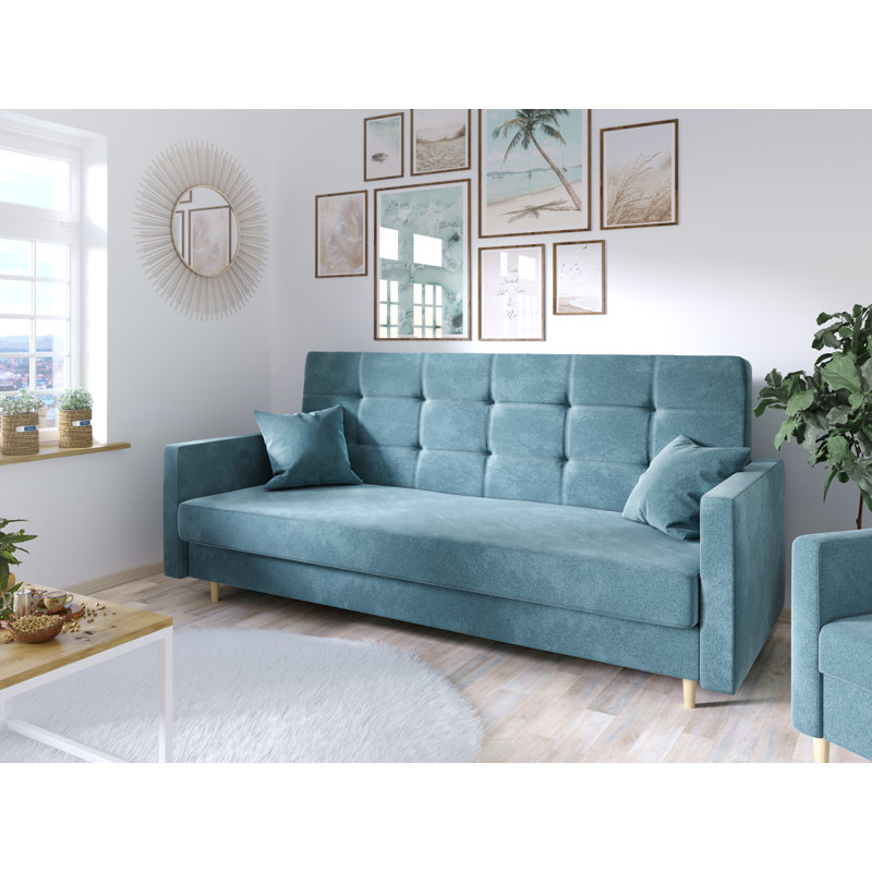 Mukundan 4 Seater Sofa, Blue