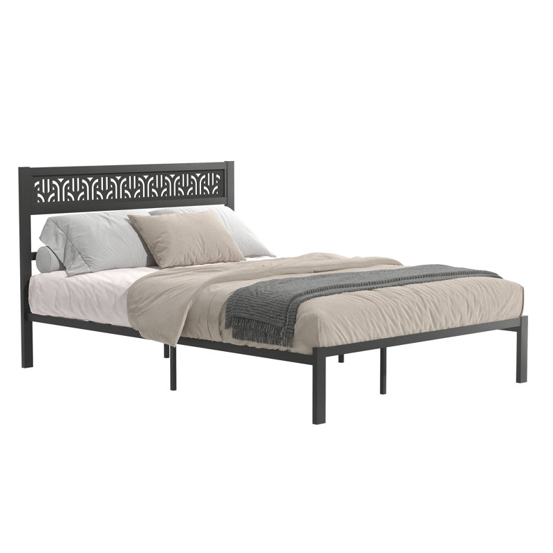 Charin Metal Platform Bed, Full, Black