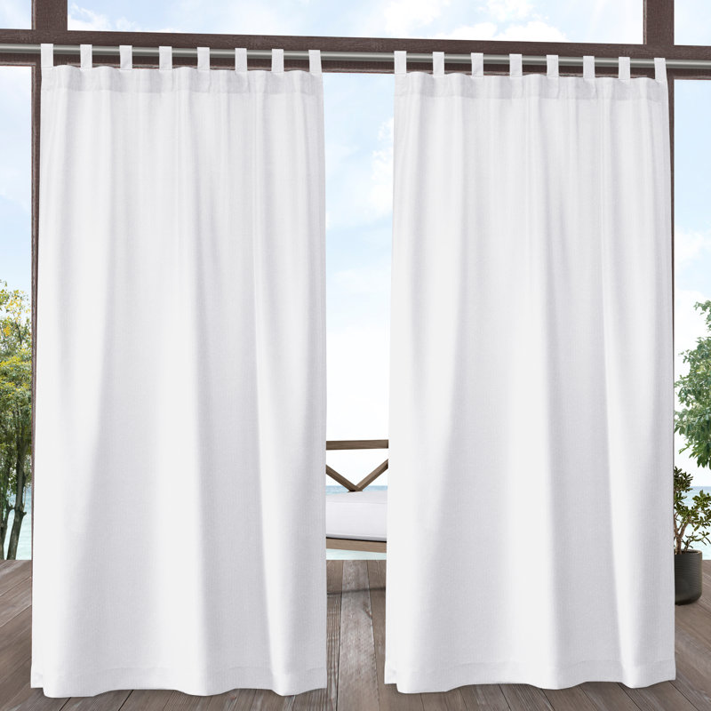 Exclusive Home Semi-Sheer Curtain Panel Pair, White, 54" W x 108" L