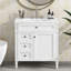 Meuble-lavabo de salle de bain avec lavabo, look moderne 30 po, 2 tiroirs et tiroir coulissant pour la décoration, l'armoire et le rangement-840979587
