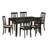 7 Piece Dining Room Table Set Consist of a Rectangle Kitchen Table and 6 Faux Leather Upholstered Dining Chairs, 36x60 Inch, Black-1371985472-1415565039