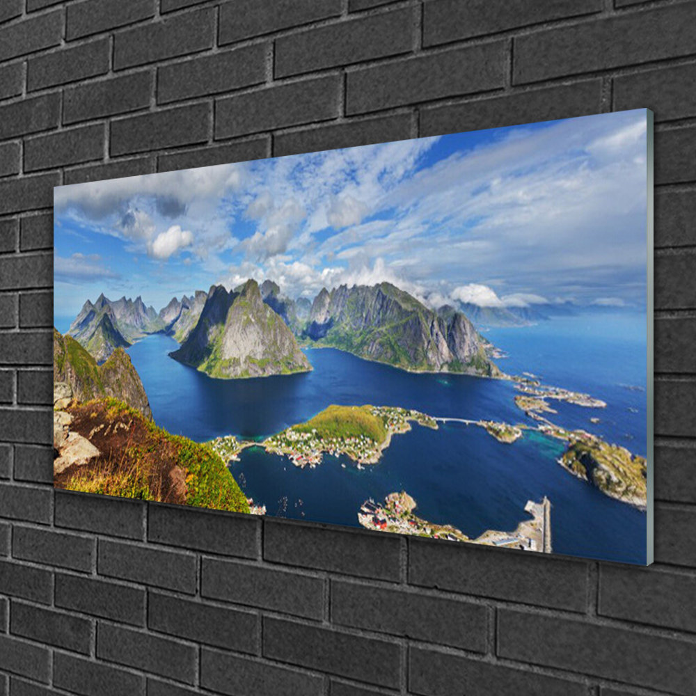 Glasbild Landschaft Bay Rocks