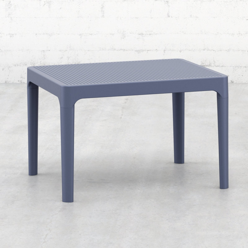 Table basse en plastique Farrah, Gris foncé, L 23,6 po x H 15,7 po x L 19,6 po