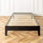 Lit plateforme espresso en bois massif avec lattes en bois sans sommier à ressorts facile à assembler 12 po-119733069-119733068