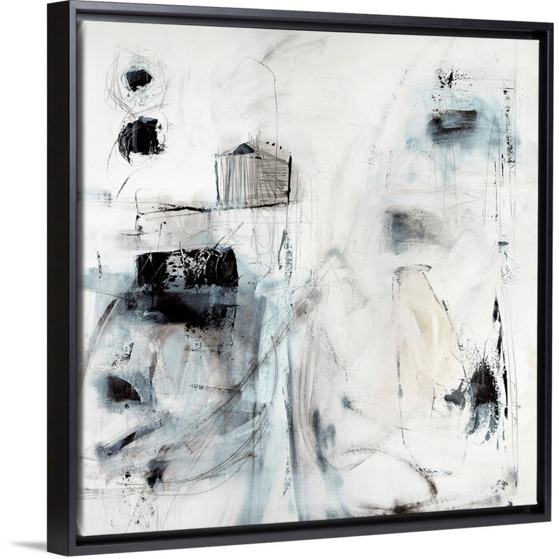 «Just a Minute» par Jodi Maas, reproduction d'art graphique sur toile, H 38 po x l 38 po x P 1,75 po, Cadre flottant noir
