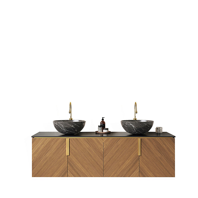 Bathroom Vanity & Sinks, Floating Bathroom Storage Cabinet With 4 Doors