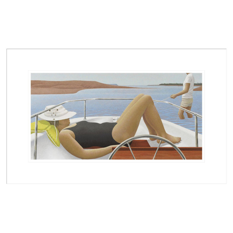 «Low Tide» par Alex Colville - Impression Giclée sur cadre, H 18,12 po x l 29,5 po