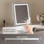 LED Tabletop Makeup Mirror with 3 Light Modes Stepless Dimming Touch Sensor and Rotatable Folding Stand