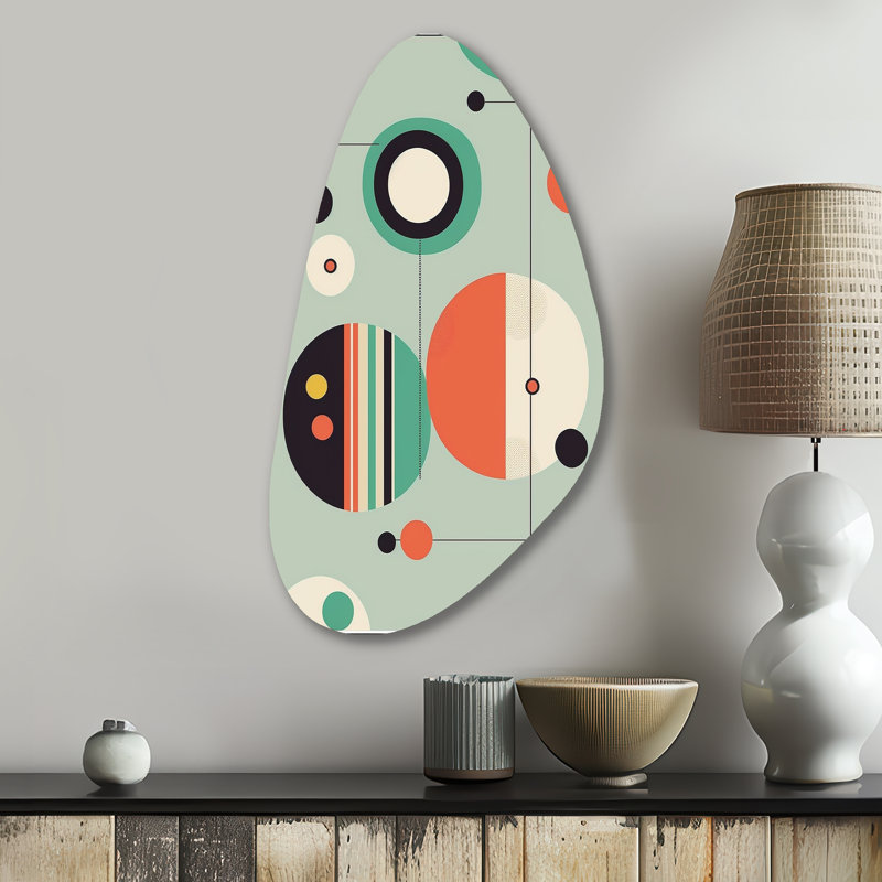 Art mural en métal asymétrique Jolicia - Modern Midcentury Fall Shape, H 31 po x l 17 po