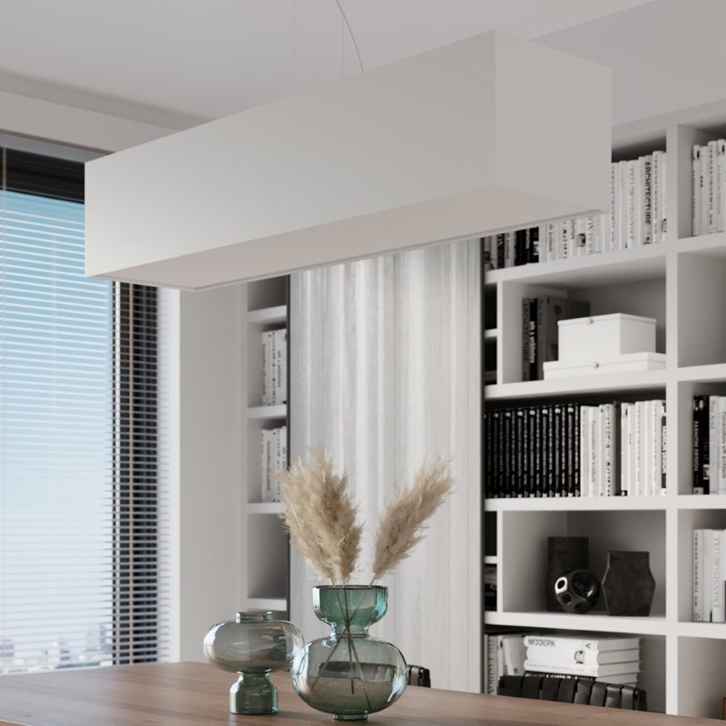 3 - Light Square/Rectangle Pendant, Black, 110cm H x 120cm W x 25cm D