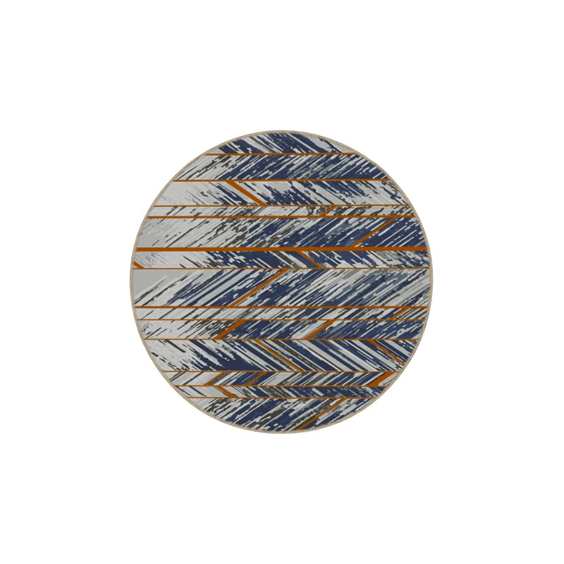 Modern Striped Woven Base Carpet And Washable Carpet, Rectangle 3'4" x 6'7"