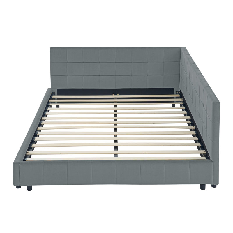Verasha Upholstery Bed Frame, Gray