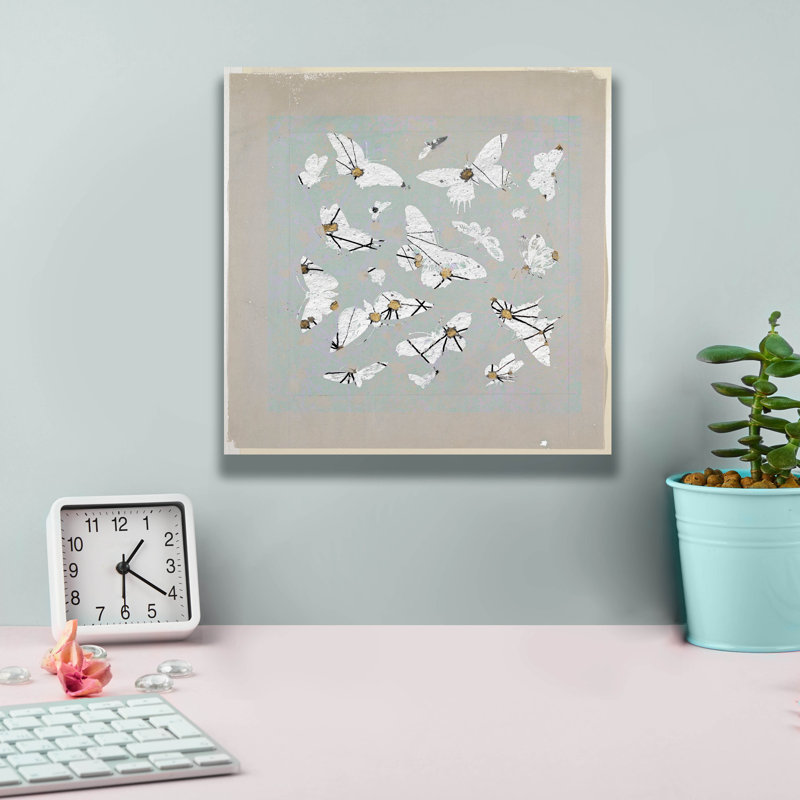  «19e siècle Butterfly Constellations 3» par Lori Arbel, art mural sur toile, 12 po x 12 po