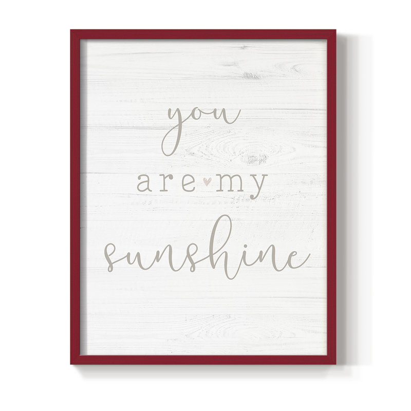 Sunshine Framed Print - Solid Wood, 21" H x 17" W, Red