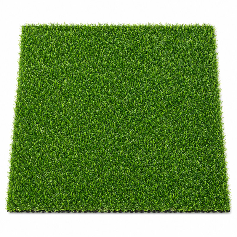 Tapis de gazon artificiel 4 pi. X 16 pi. Rouleau de gazon synthétique 64 pi. Ca. avec poils de 0,8 po et ouvertures de drainage pour patio et balcon