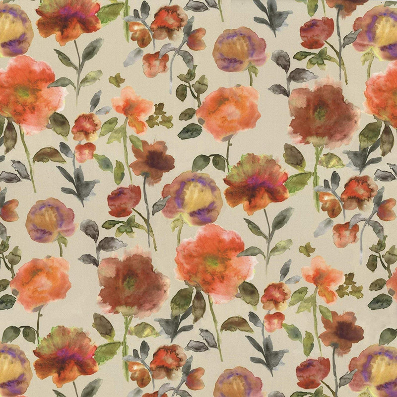Buntingford Blackout Curtains / Drapes Pair, Orange, Width 167 x Drop 228cm