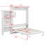 Structure de lit escamotable moderne avec décoration à persiennes et tablettes de rangement intégrées-129700482