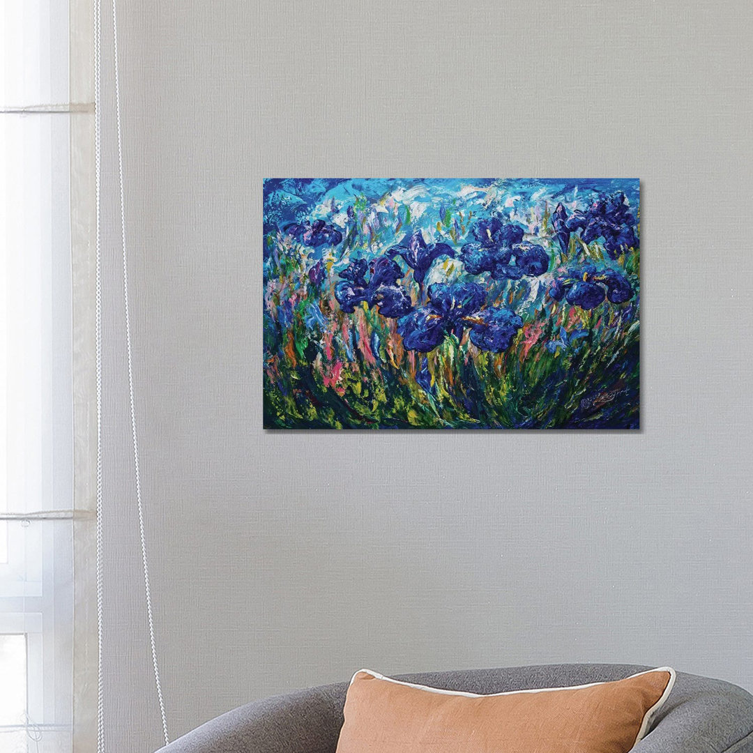 Countryside Irises by OLena Art - Wrapped Canvas Gallery-Wrapped Canvas Giclée