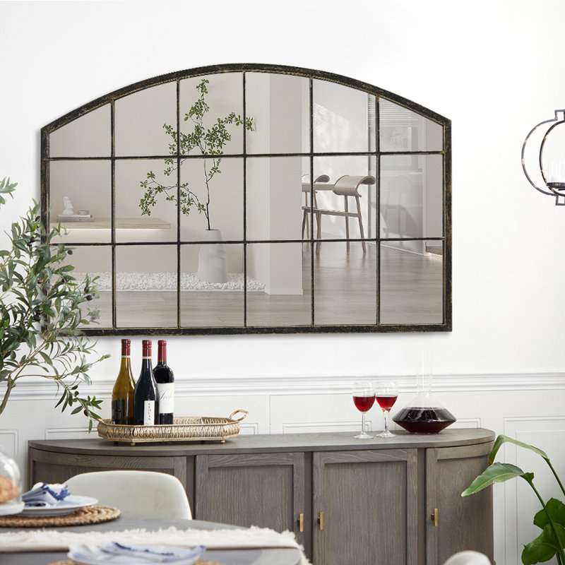 Erdenheim Metal Arch Wall Mirror