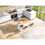 Chariot de rangement de luxe avec porte-serviettes - Comptoir pliable et options pour îlot de cuisine blanc