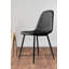 Edzard Pedestal High Gloss Dining Table Set with 6 Faux Leather Dining Chairs-94016595-94016593
