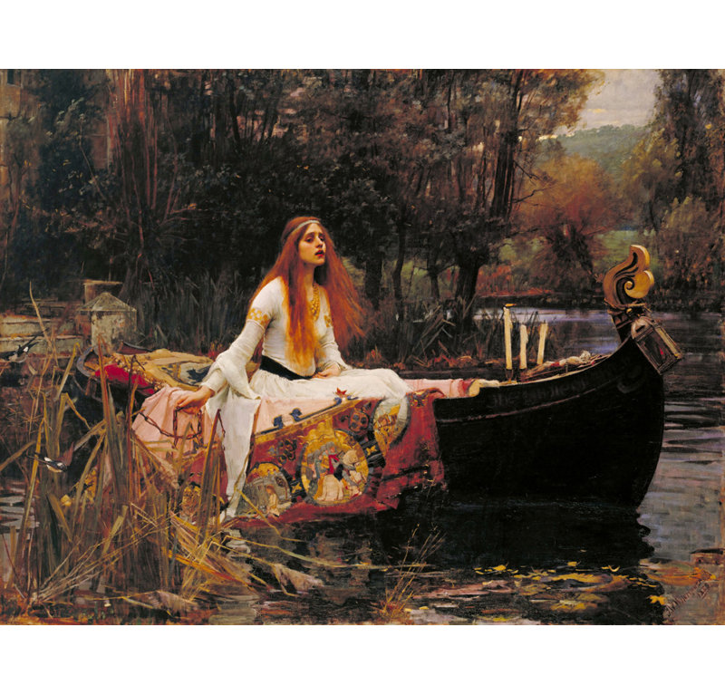 La Dame de Shalott, H 36 po x l 47 po