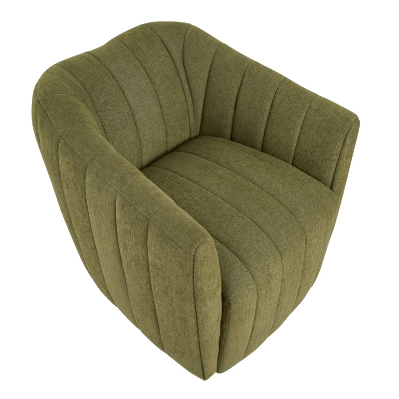 Finley Upholstered Swivel Accent Chair, Green