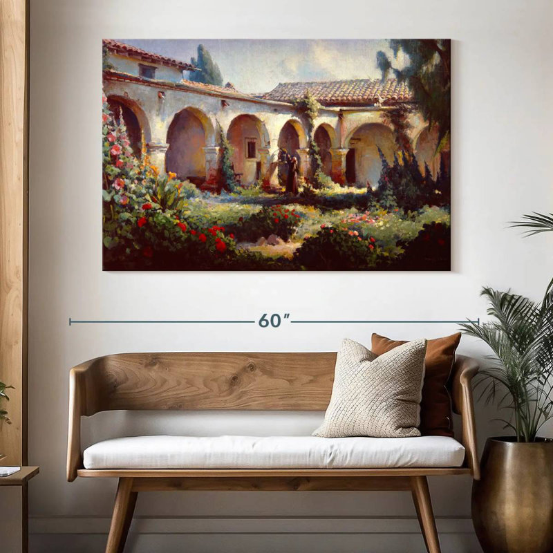 Lilie Mission San Juan Capistrano, H 34 po x l 51 po