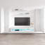 Meuble audio-vidéo mural flottant moderne de 100 po avec éclairage à DEL 16 couleurs, finition ultrabrillante-886759214