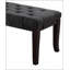 Banc capitonné Linon, tissu, gris