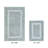 Broshous Premium 100% Cotton 2370 GSM 2-Piece Bath Rug Set, Ultra Plush Tufted Bathroom Mats, Super Absorbent OEKO-TEX® Certified, Reversible, Machine Washable, Spa-Like Comfort, Blue/White-542315533-601390767
