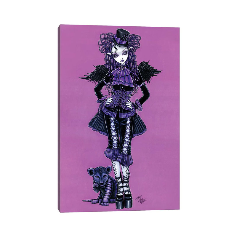 Kitty 1 Piece Wrapped Canvas Wall Art, 20.32 cm H x 30.48 cm W