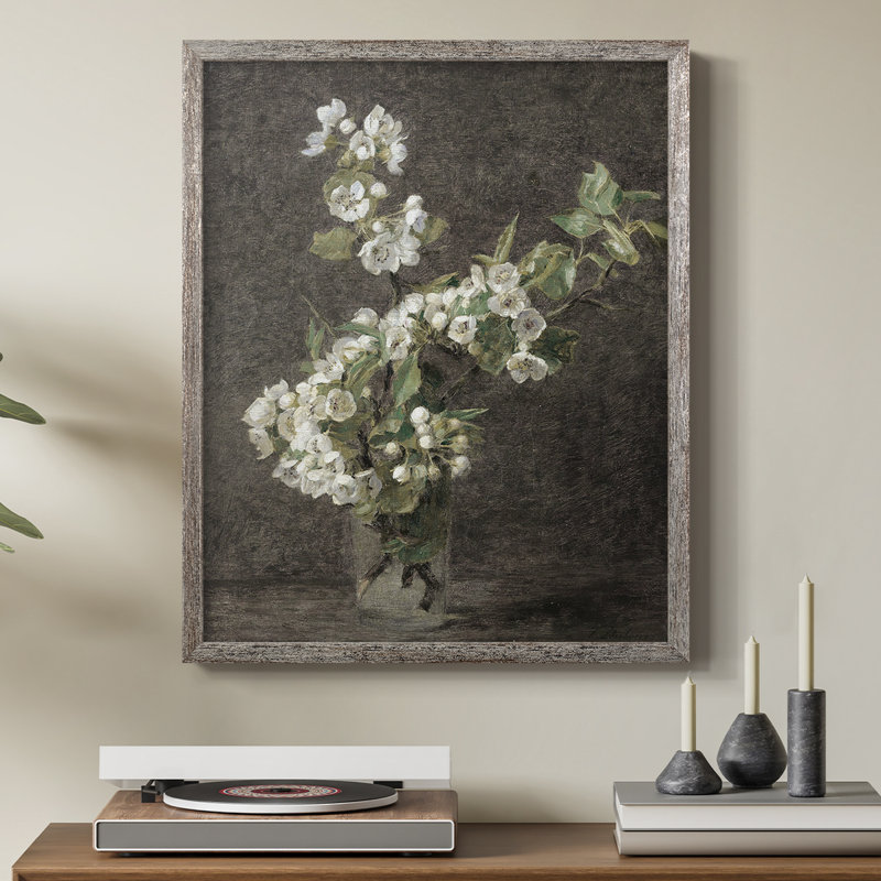«Vintage Floral Print», impression encadrée CCL XXXVII - bois massif, H 11 po x l 9 po