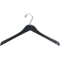 SlimLine Wide Shoulder Black Coat Hanger