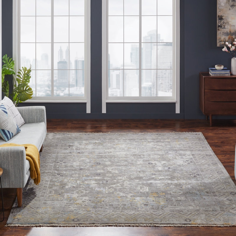 Heritage Revival Hand Knotted Area Rug, Rectangle 6' x 9'