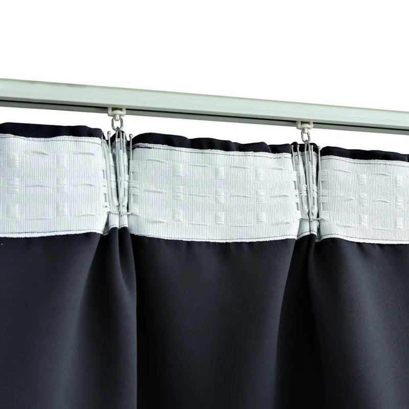 Zasche Blackout Curtain Pair, 140 W x 175 D cm
