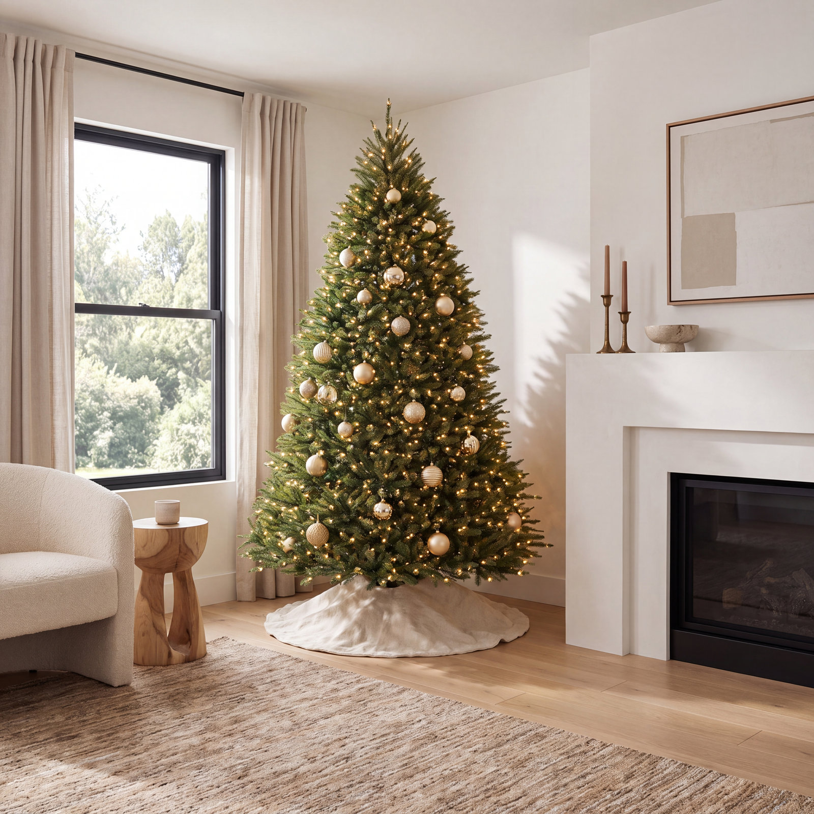 Leterra Dunhill Pre-Lit Fir Christmas Tree, 10'