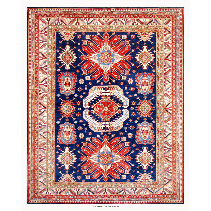 Kazak Hand Woven Wool Area Rug