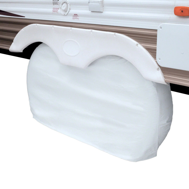 Enjoliveur de roue élastique Ayvrie, H 30 po x l 8 po x P 60 po, Blanc neige